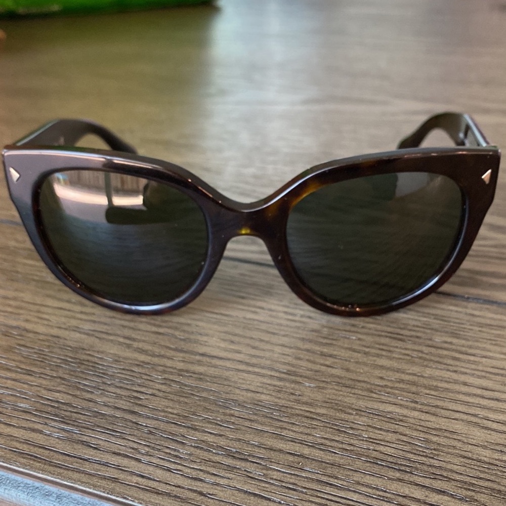 Prada SPR 17O 2AU-3O1 Cat Eye Havana Green Gradient Sunglasses 54-22-140